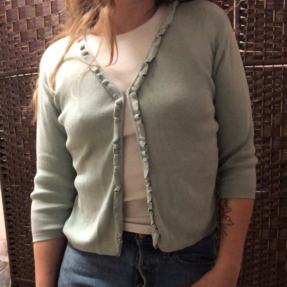 Vintage light green cardigan